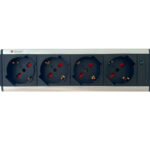 Multipresa Universale 4 Posti da Rack 10'' Spina Italiana 1,5U