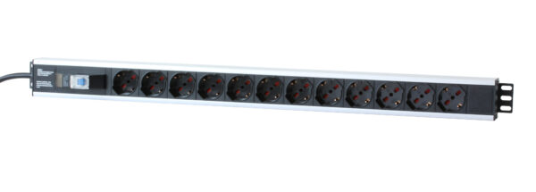 Multipresa Verticale 12 Posti da Rack 19'' con Magnetotermico Spina Italiana