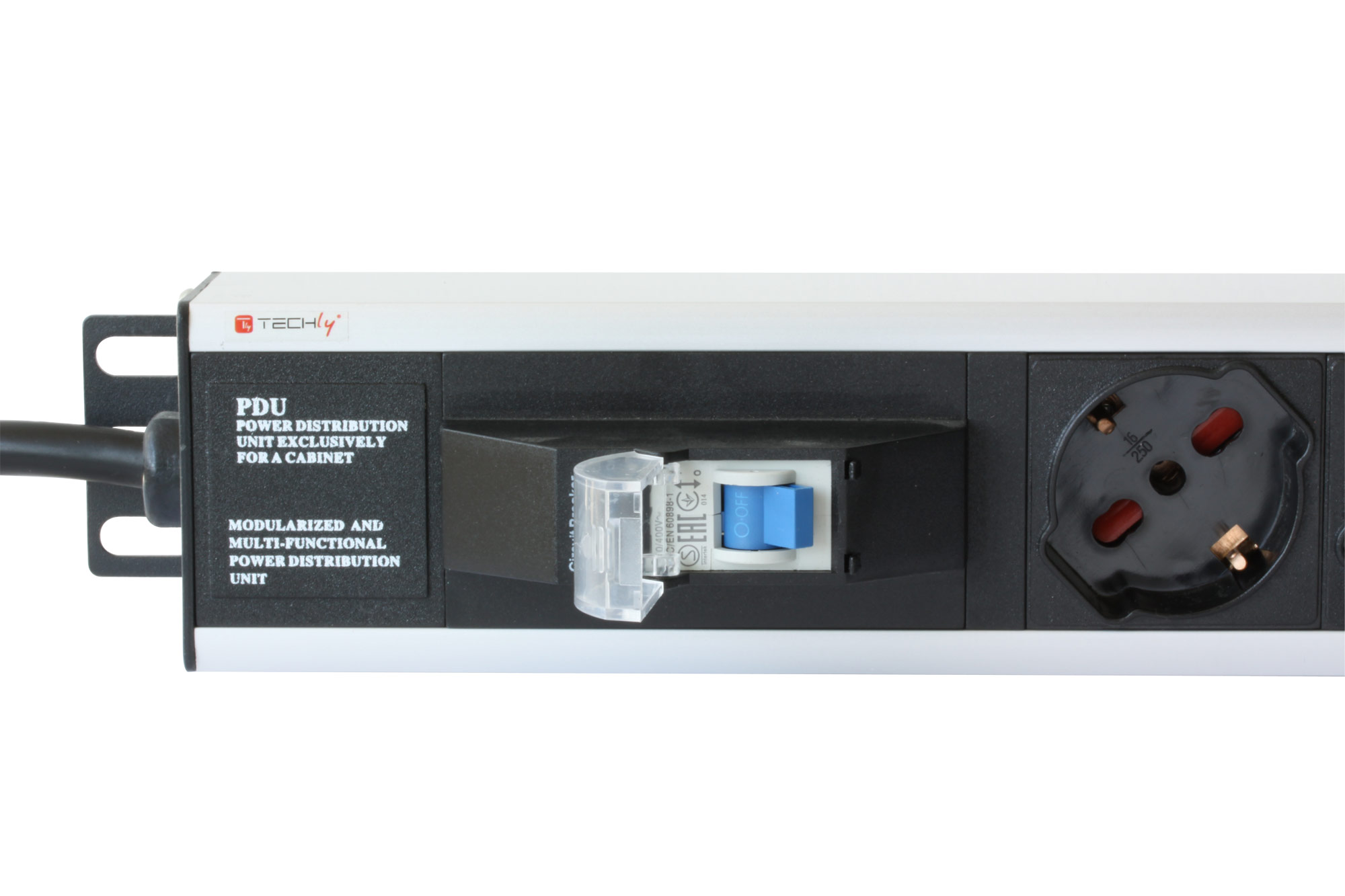 Multipresa Verticale 12 Posti da Rack 19'' con Magnetotermico Spina Italiana - immagine 3