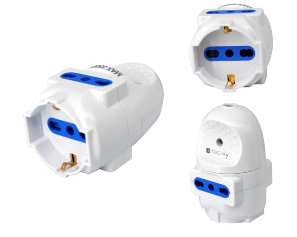 Multipresa Volante 1x 10/16A/Schuko e 2x 10/16A Bipasso - immagine 5