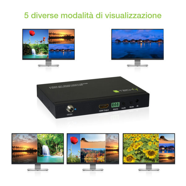 Multiview HDMI 4x1 con switch seamless - immagine 4