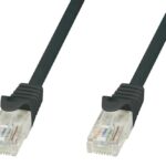 Cavo di rete Patch in CCA Cat.5E Nero UTP 20m