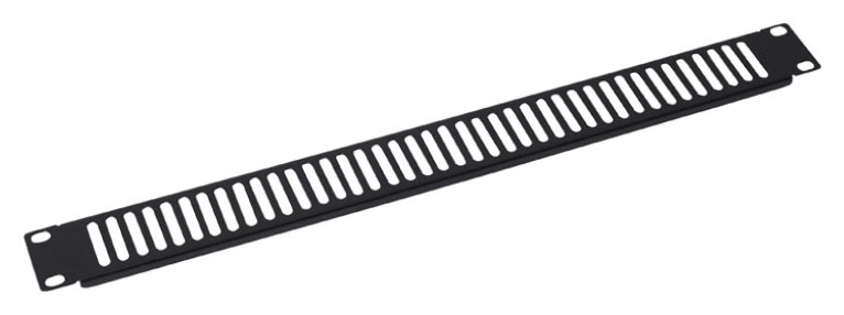 Pannello di Chiusura Ventilato 1U Nero per Rack Audio Video - immagine 2