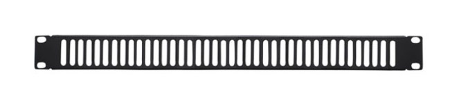 Pannello di Chiusura Ventilato 1U Nero per Rack Audio Video