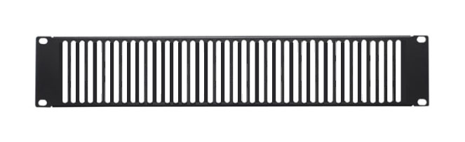 Pannello di Chiusura Ventilato 2U Nero per Rack Audio Video