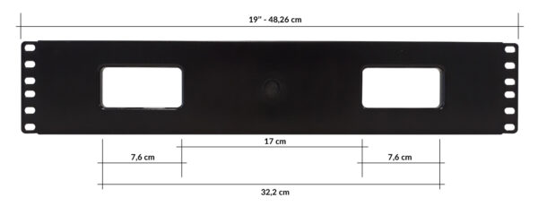 Pannello Passacavi 19'' 2U con Coperchio - immagine 4