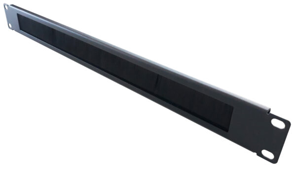 Pannello Passacavi 1U Forato con Spazzola Nero - immagine 4