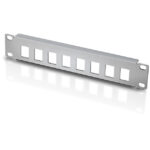Pannello Patch 10'' 1 HE 8 posti per Frutti Keystone Grigio