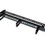 Pannello Patch 16 Posti Keystone Senza Frutti con Gestione Cavi Nero