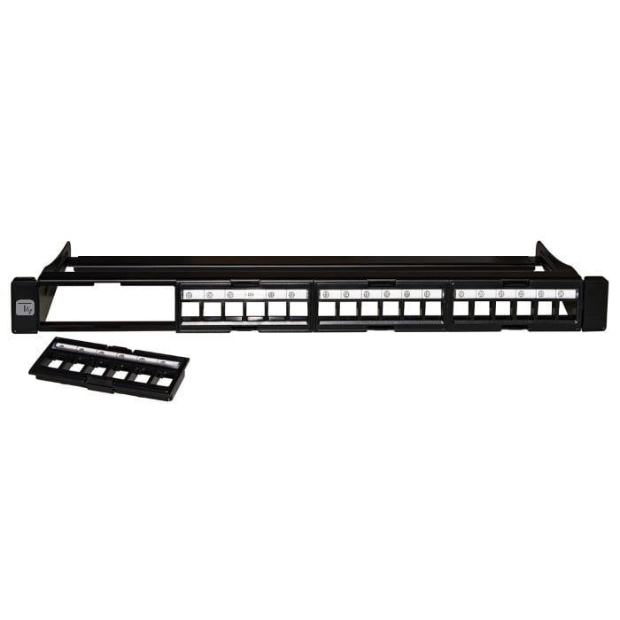 Pannello Patch Modulare 24 Posti UTP con Moduli Removibili 1 Unità Nero - immagine 5
