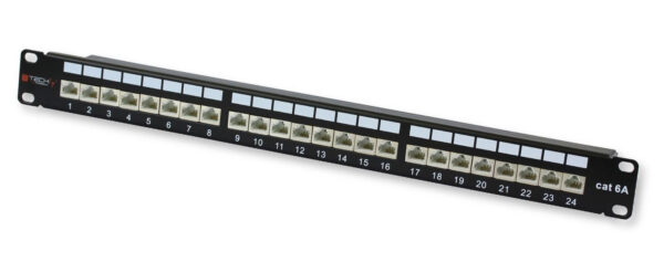 Pannello Patch STP 24 Posti RJ45 cat. 6A Techly