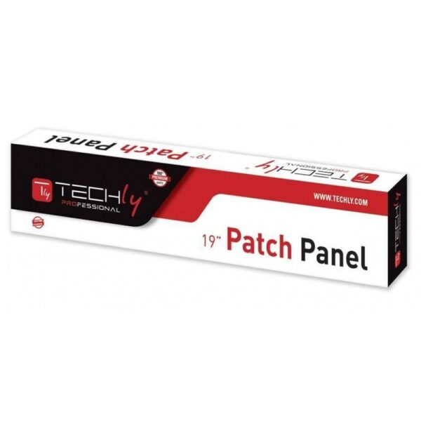 Pannello Patch UTP 24 Posti RJ45 Cat.6 con barra gestione cavi - immagine 2