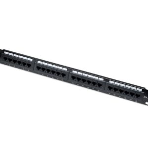 Pannello Patch UTP 24 Posti RJ45 Cat.6 con barra gestione cavi
