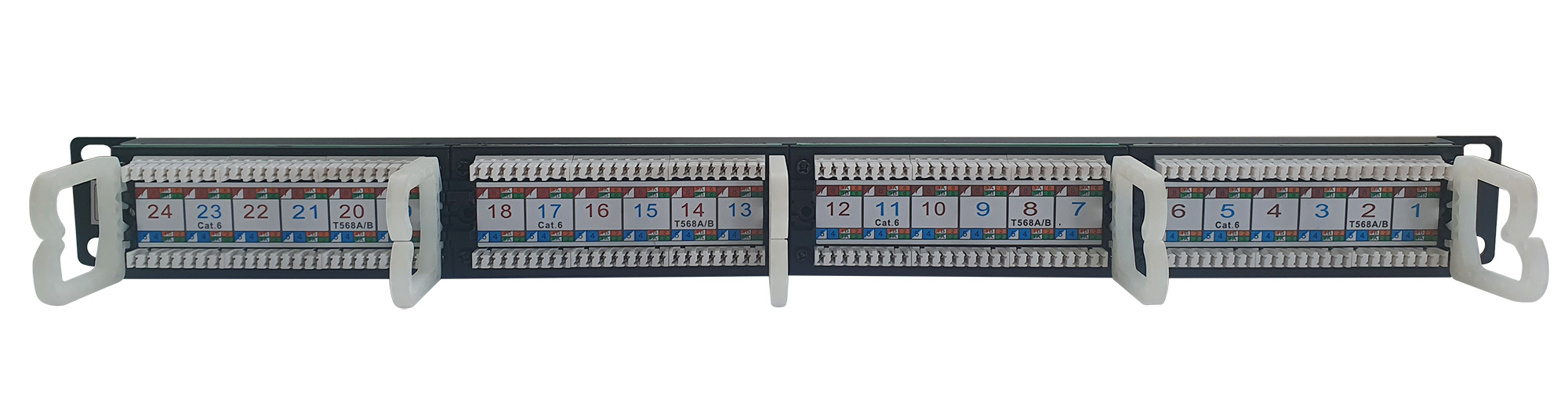 Pannello Patch UTP 24 Posti RJ45 Cat.6 Techly - immagine 5