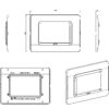 Placca Tecnopolimero S44 3 Moduli Bianco - immagine 2