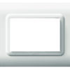 Placca Tecnopolimero S44 3 Moduli Bianco