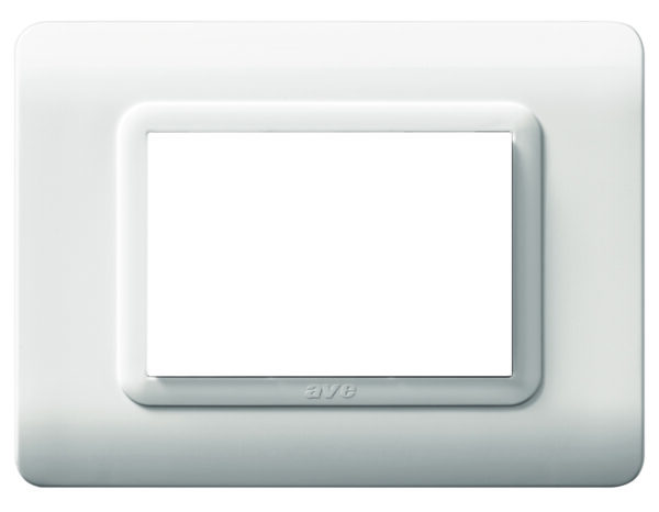 Placca Tecnopolimero S44 3 Moduli Bianco