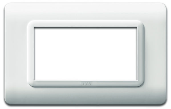 Placca Tecnopolimero S44 4 Moduli Bianco