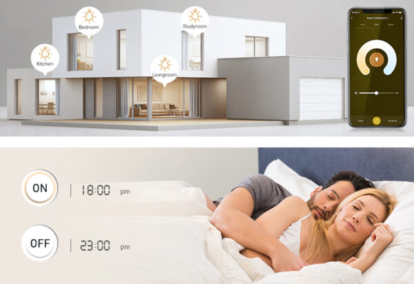 Plafoniera LED Intelligente WiFi Dimmerabile Soffitto Alexa, R5111 - immagine 5