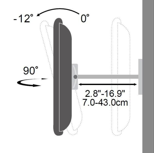 Supporto a Muro per TV LED LCD 42-70'' Full Motion Braccio Doppio - immagine 4