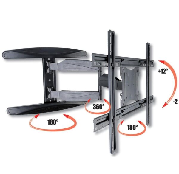 Supporto a Muro Ultra Slim per TV LED LCD 40-65'' Full Motion Nero - immagine 4