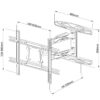 Supporto a Muro Ultra Slim per TV LED LCD 40-65'' Full Motion Nero - immagine 3