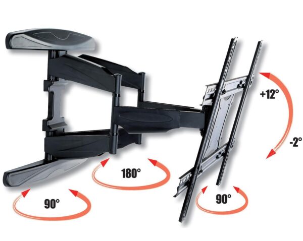 Supporto a Muro Ultra Slim per TV LED LCD 40-80'' Full Motion Nero - immagine 4