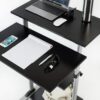 Postazione di Lavoro Carrello PC Laptop con Mensole Altezza Regolabile - immagine 8