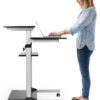 Postazione di Lavoro Carrello PC Laptop con Mensole Altezza Regolabile - immagine 5