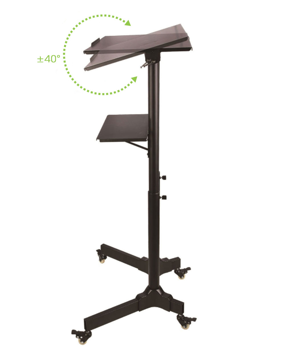 Postazione di Lavoro Supporto Laptop con Mensola Altezza Regolabile - immagine 8