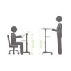 Postazione di Lavoro Supporto Laptop con Mensola Altezza Regolabile - immagine 10
