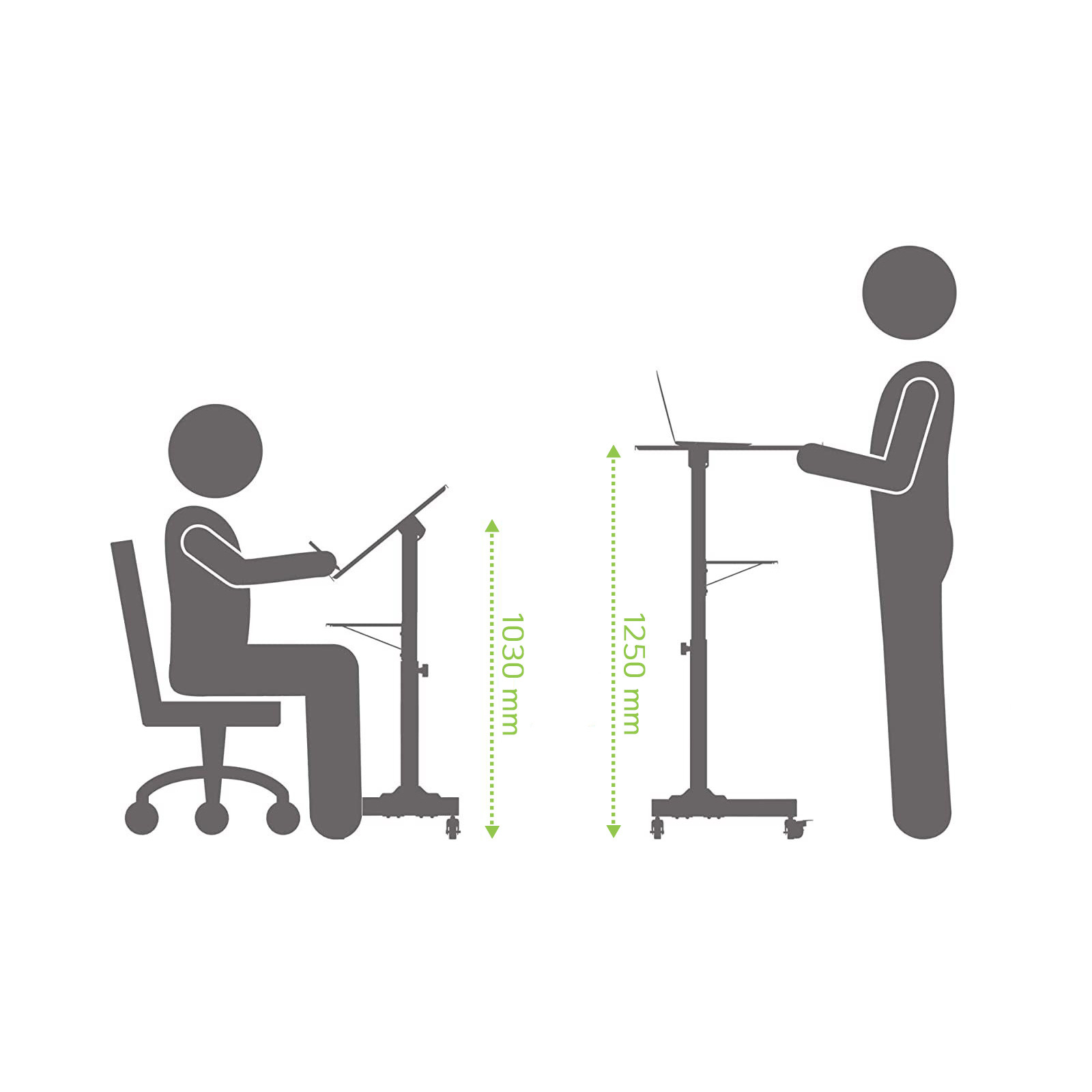 Postazione di Lavoro Supporto Laptop con Mensola Altezza Regolabile - immagine 10