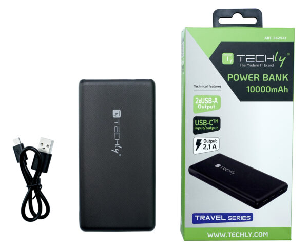 Power Bank Caricatore da 10000 mAh 2x USB 1x USB-C™ con Cavo USB-C™ - immagine 10