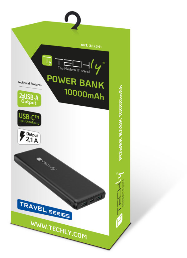 Power Bank Caricatore da 10000 mAh 2x USB 1x USB-C™ con Cavo USB-C™ - immagine 2