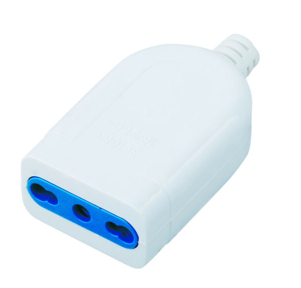 Presa 2P+T 16A Bipasso Bianco