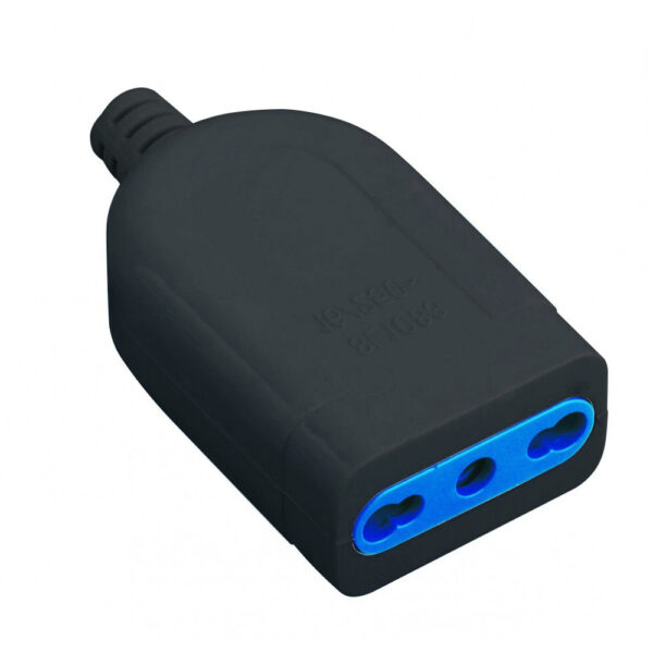 Presa 2P+T 16A Bipasso Nero - immagine 2