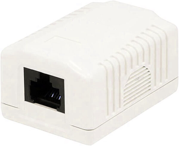 Presa a Muro con 1 Frutto RJ45 Cat.6 UTP Beige