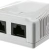 Presa a Muro con 2 Frutti RJ45 Cat.6 UTP Beige