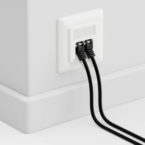 Presa a Muro Esterna 2xRJ45 Cat.6 FTP Bianca da incasso - immagine 4
