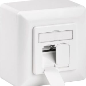 Presa a Muro Esterna 2xRJ45 Cat.6A Bianco