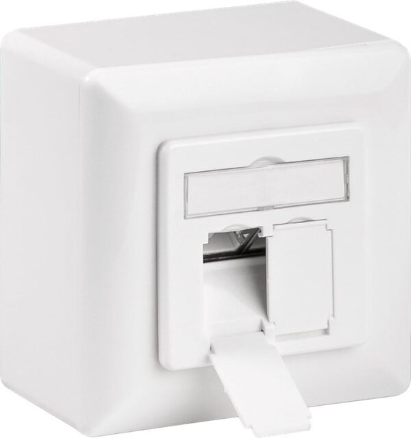 Presa a Muro Esterna 2xRJ45 Cat.6A Bianco