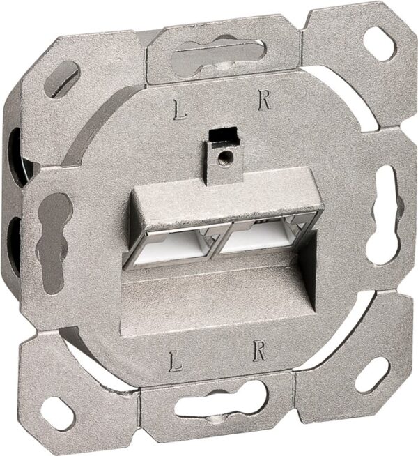 Presa a Muro Esterna 2xRJ45 Cat.6A Bianco - immagine 3