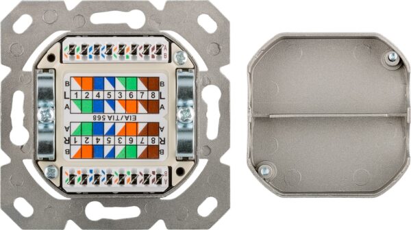 Presa a Muro Esterna 2xRJ45 Cat.6A Bianco - immagine 5