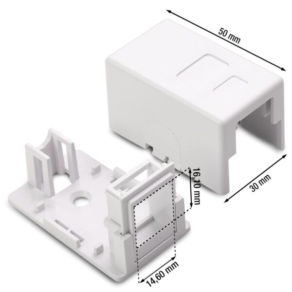 Presa a Muro per 1 Frutto Keystone Bianco - immagine 3