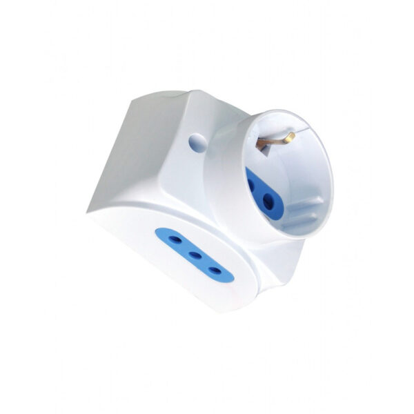 Presa da muro con 2 prese Italiane 2P+T e 1 Schuko 16A - immagine 2