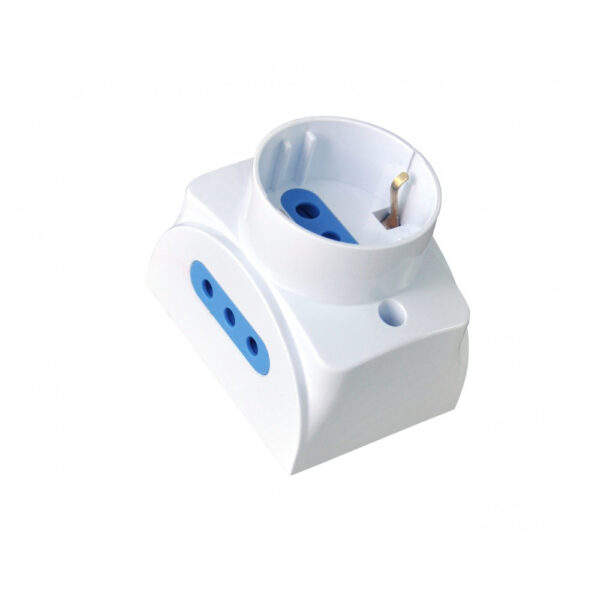 Presa da muro con 2 prese Italiane 2P+T e 1 Schuko 16A - immagine 3