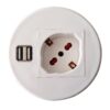 Presa da Scrivania ad Incasso con 2 Prese USB