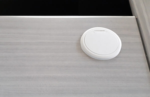 Presa da Scrivania ad Incasso con 2 prese USB e RJ45 con Coperchio - immagine 9