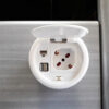 Presa da Scrivania ad Incasso con 2 prese USB e RJ45 con Coperchio - immagine 8