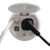 Presa da Scrivania ad Incasso con 2 prese USB e RJ45 con Coperchio - immagine 6